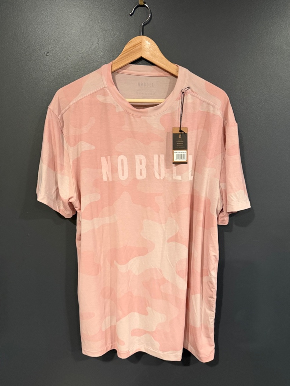 NOBULL Men’s Pink Camo Short-Sleeve Training Tee
